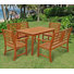 Izaguirre 6 - Person Wood Patio Dining Set with Rectangular Table