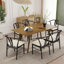 Table de salle à manger en bois avec chaises triangulaires Merrimac-661093034-661093077
