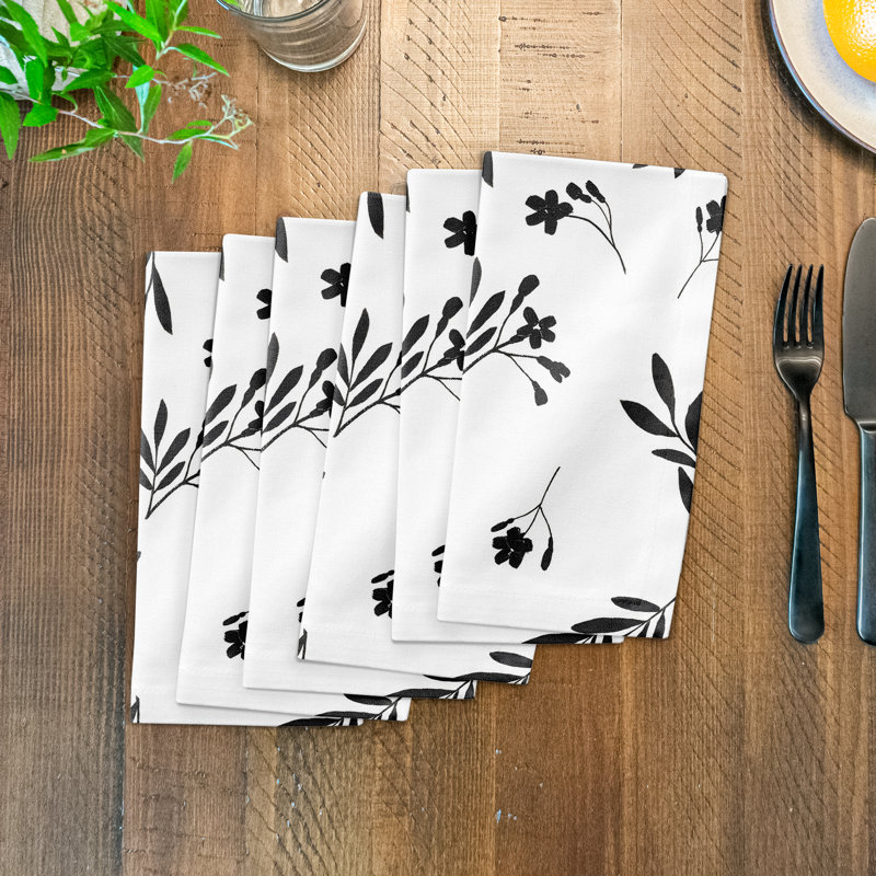 Cotton Floral Square Napkin