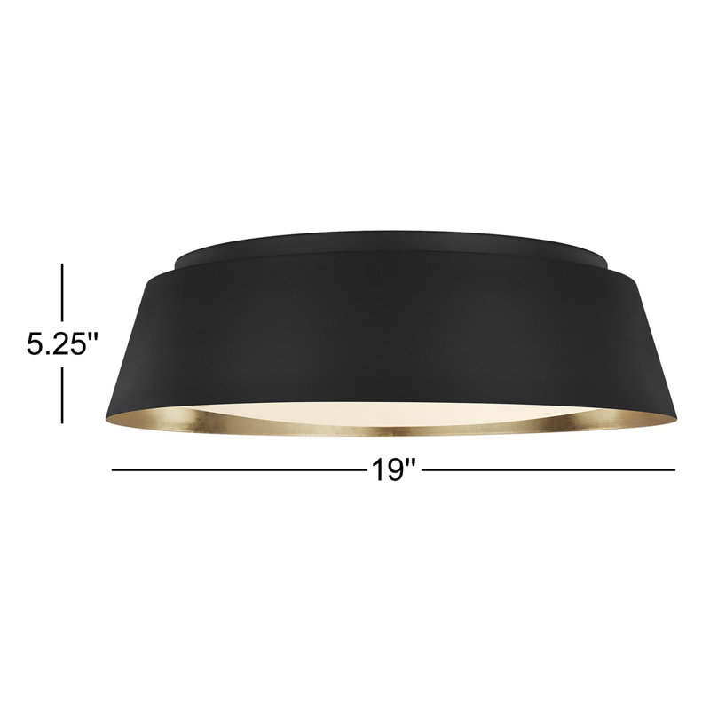 Adriatic Flush Mount, Midnight Black