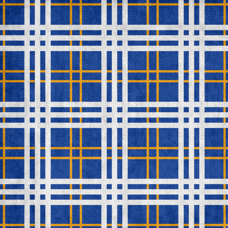 Bath Towel, Polyester/Cotton Blend, Blue/Gold/White