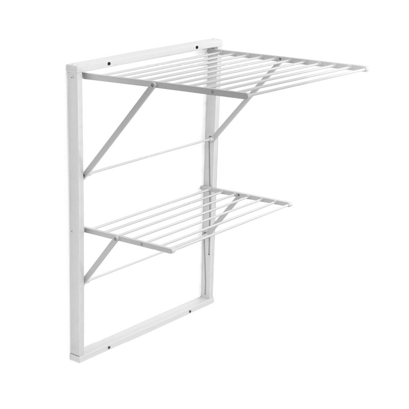 Wood Foldable X-Frame Drying Rack, White