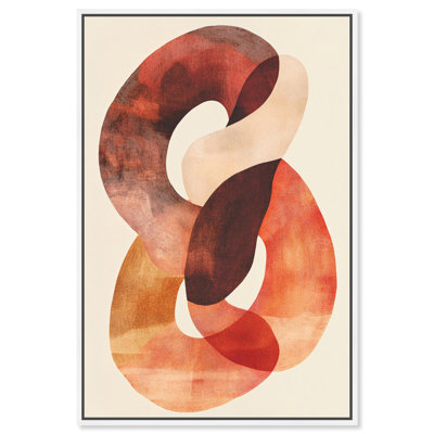 «Terracotta Twist II», reproduction d'art sur toile par Bo Rem Brown, cadre blanc, 36 x 54