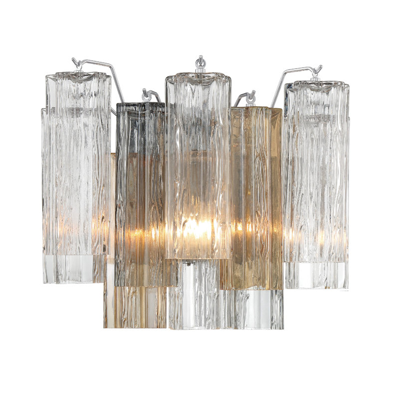 Steel Flush Mounted Sconce, Polished Chrome