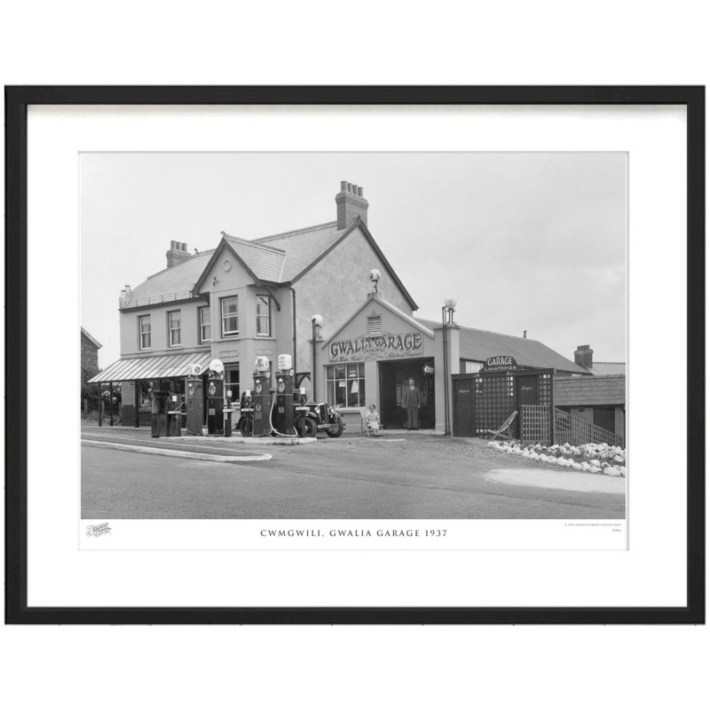 Cwmgwili, Gwalia Garage 1937 by Francis Frith - Single Picture Frame Print, 40cm H x 50cm W x 2.3cm D