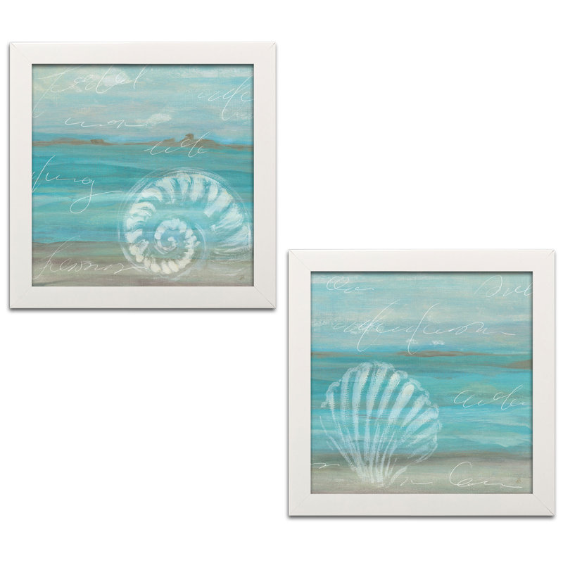 «Seaview II & III» par Daphne Brissonnet, ensemble de 2 reproductions d'art sur papier encadrées