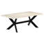 Arceneaux Solid Wood Top Metal Base Dining Table