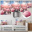 Tulipe rose, neige, paysage ensoleillé II - Tulipes, art mural-104687955-104687958