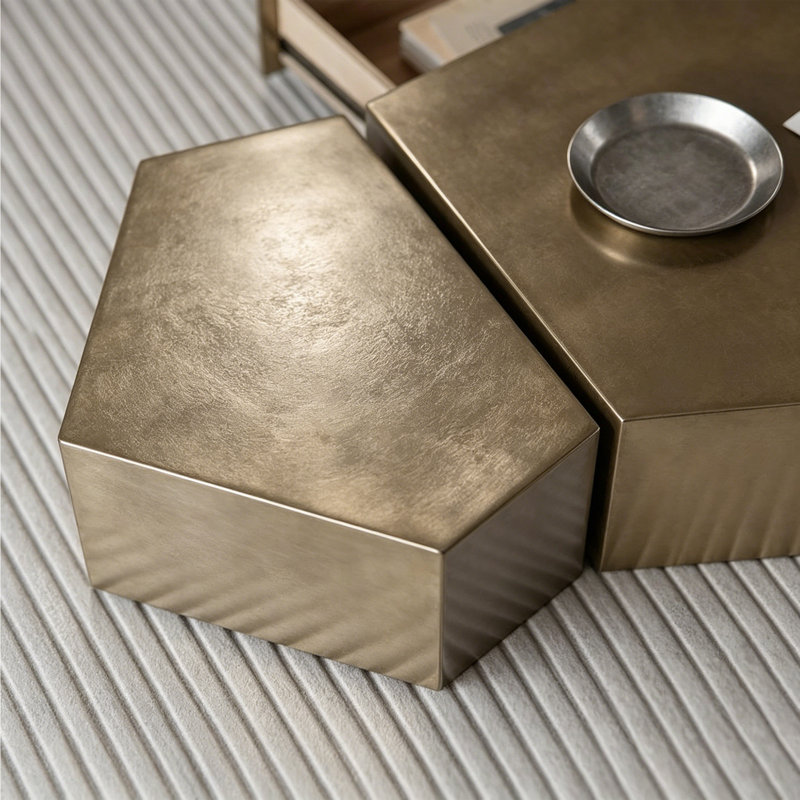 Nordic-style metal coffee table