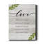 «Love Never Fails» par Natalie Carpentieri, reproduction d'art textuel sur toile tendue-932244701