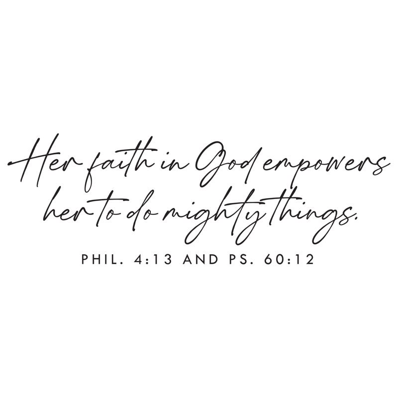 Tasse Her Faith In God Empowers 18Oz