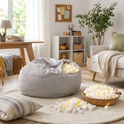 Rembourrage en mousse déchiquetée de 1 kg pour coussins, coussins et coussins