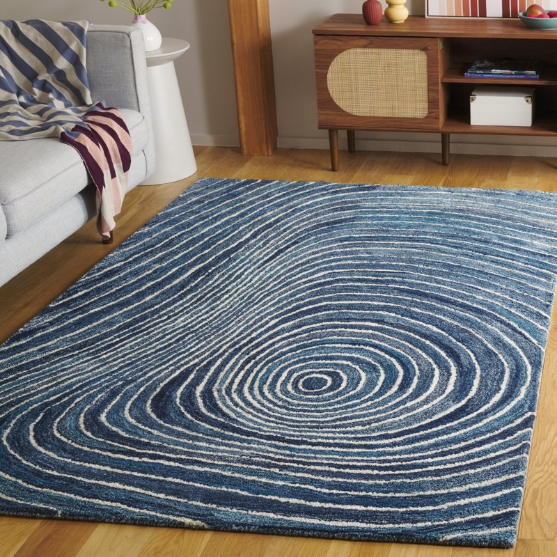 Jasavion Hand Tufted Performance Abstract Rug, Rectangle 5' x 8'