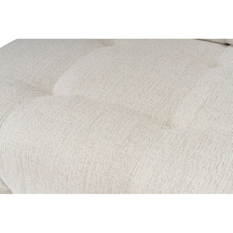 Élégant canapé 1 place crème, 39,4 x 39,4 x 31,5 pouces | Tissu 100% polyester, bois de hêtre et structure en carton gris | 28 dos en mousse gris doux et dos en mousse de silicone | Nettoyage à sec et conception élégante pour les salons modernes