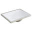 Lavabo de salle de bain rectangulaire blanc encastré avec trou de trop-plein
