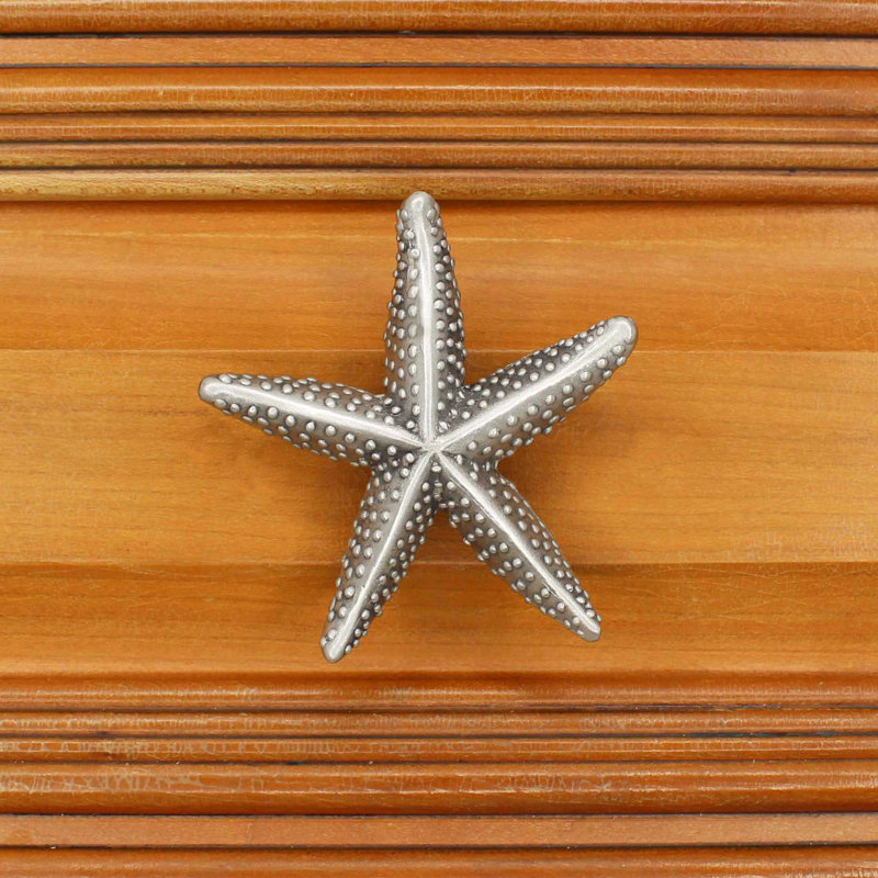 2" Starfish Small Knob, Brushed Nickel, 2" L x 2" W, 2