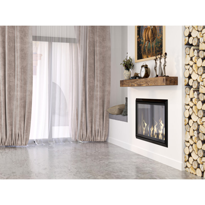 Aged Oak Poplar Hollow Modern Fireplace Mantel Shelf