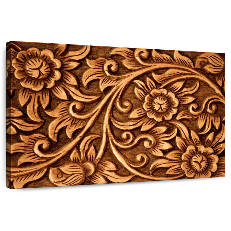 Senne Carved Flowers, 8" H x 12" W