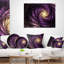 Coussin lombaire à fleur d’art digitale mauve