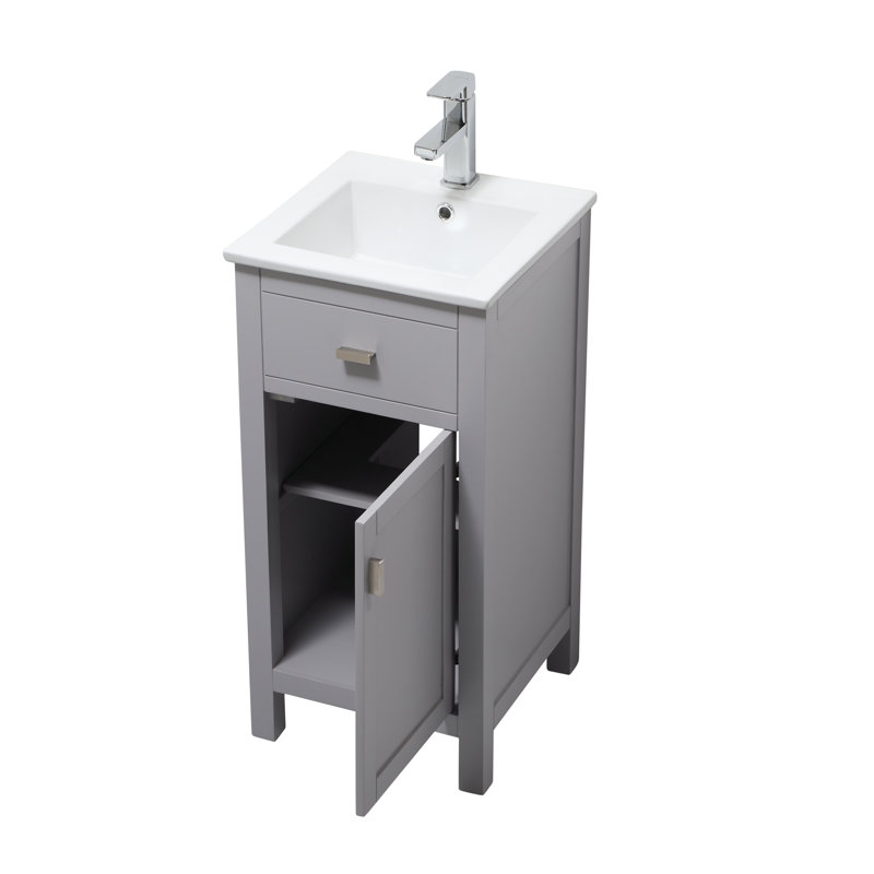 Ensemble de meuble-lavabo simple 16 po Alessandro, Gris