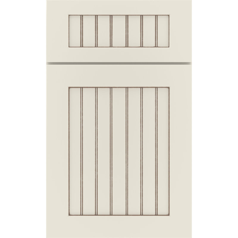 Dwelling Archdale Door Sample, Sweet Cream w/Stone Glaze