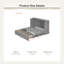 Grand lit escamotable mural avec tiroirs et ports USB-130417921