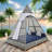 Asenet Sunbed With Colourful Pillows, Tent Shape, Versatile Curtain And Adjustable Feet
