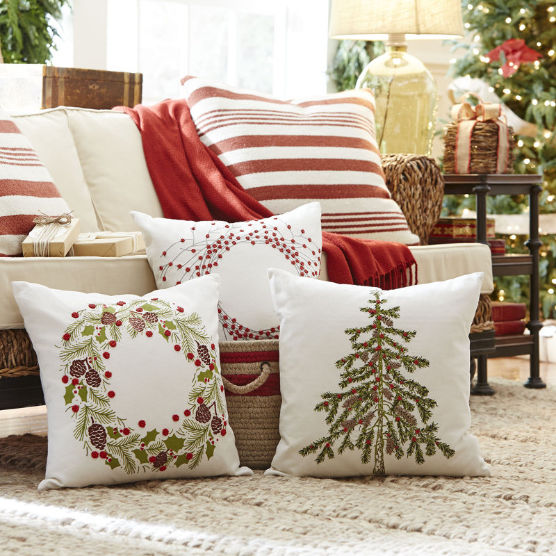 Holiday Pillow Reversible Throw Pillow
