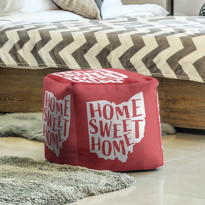 Repose-pieds à cubes ohio the home, Rouge