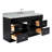 Hamlet 67'' Single Bathroom Vanity with Carrara Marble Top-93068172