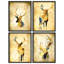 Or jaune jaune, chevreuils, art encadré, affiches, salle de bain, petit art mural-104787900-104787901