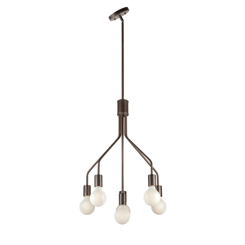 Lustree 6 lumières façon bougie/classique Lettie, Bronze antique