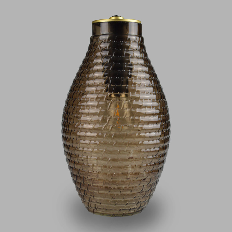 Glass Table Lamp, Brown