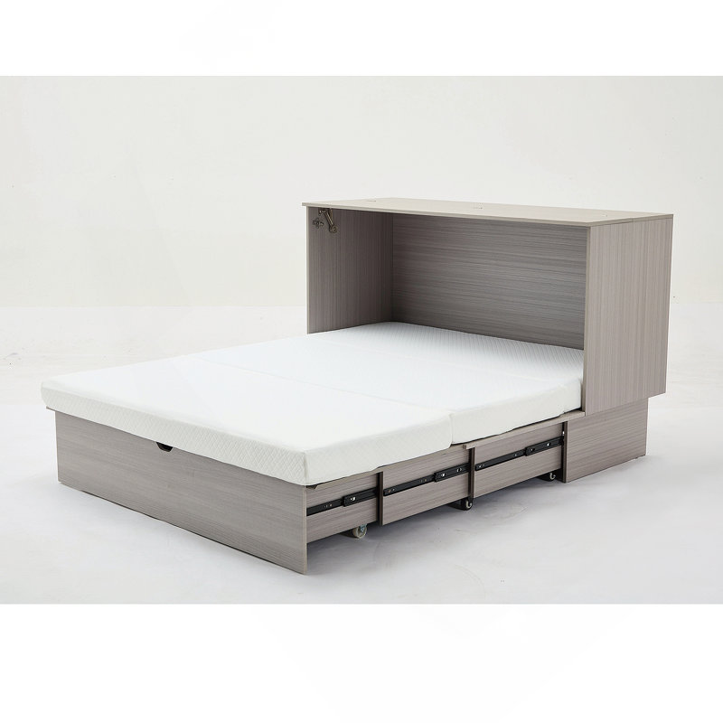 Murphy Bed with Storage, Gray