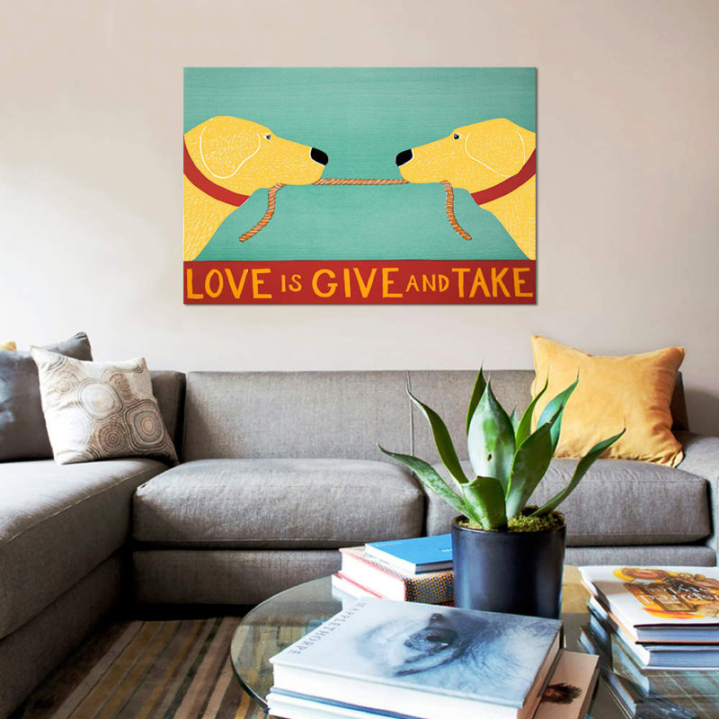 Love Is by Stephen Huneck - Wrapped Canvas Print, 66.04 cm H x 45.72 cm W x 1.91 cm D