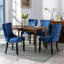 2Pcs Blue Velvet Dining Chairs, Solid Wood Legs, Backstitching Detail, Cozy Experience Of 2 Chairs In Velvet, Trim, And Comfortable Seating-1580483626-1580483631