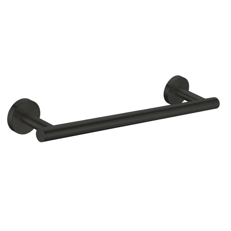 Barre à serviettes TB01-12 ", Noir mat, H 3,15 po x l 16 po x P 3,15 po