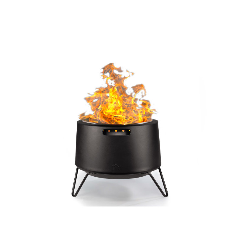 TIKI® Brand 20.1 Inch Social Smokeless Fire Pit Metal Black