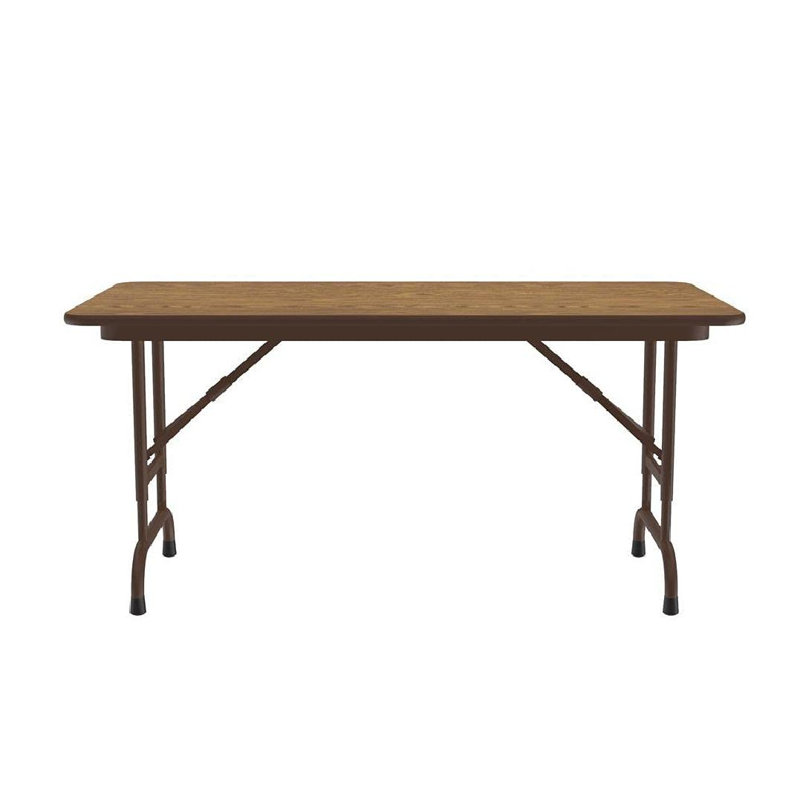 Table pliante rectangulaire réglable, Chêne médium, H 32 po x L 60 po x P 24 po