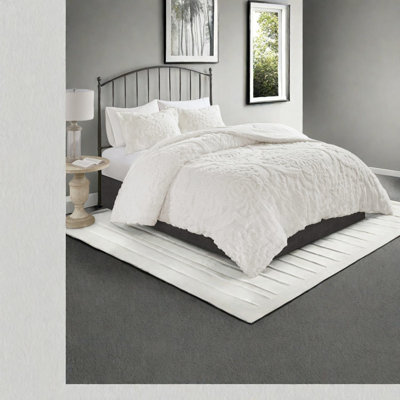 Elegant Tufted Cotton Bedding Set, Shabby Chic Style For Cozy Bedrooms