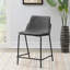 Tabouret rembourré gris et noir Maffa-249252279