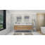 Ensemble de meuble-lavabo double mural 84 po Carnley-877797373