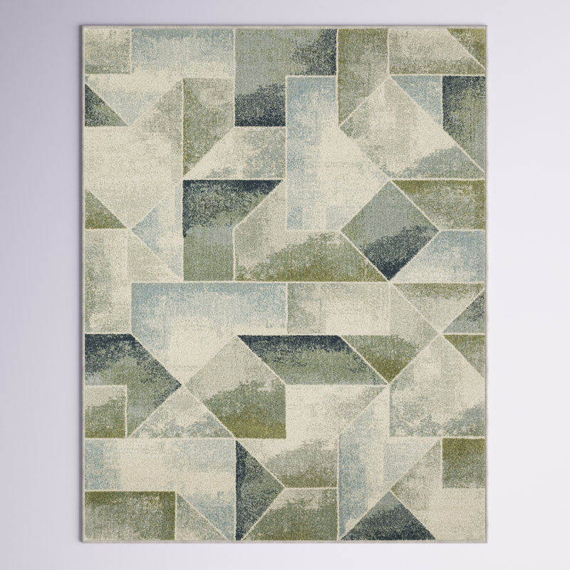 Schoeneck Geometric Indoor Rug, Rectangle 7'10" x 10'