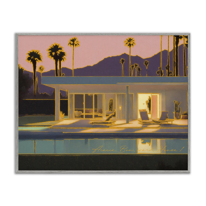 «Sunset Glow Summer Pool», art giclée par Noah Bay, Estampe numérique Farmhouse, H 11 po x l 14 po