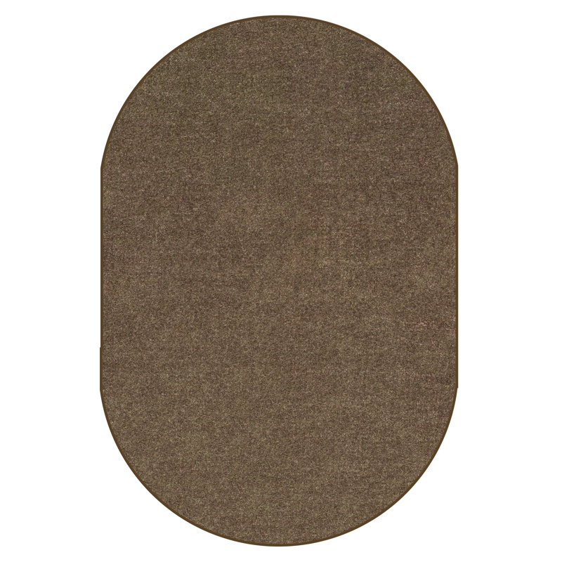 Tapis brun moka touffeté à tapis Mt. St. Helens, Ovale 8 pi 3 po x 11 pi 8 po