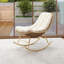  Chaise berçante moderne en osier beige Sverste Papason - 250 lb
