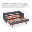 Lit de jour Plaidfold Mid Century Modern avec tissu écossais et port USB-132459293