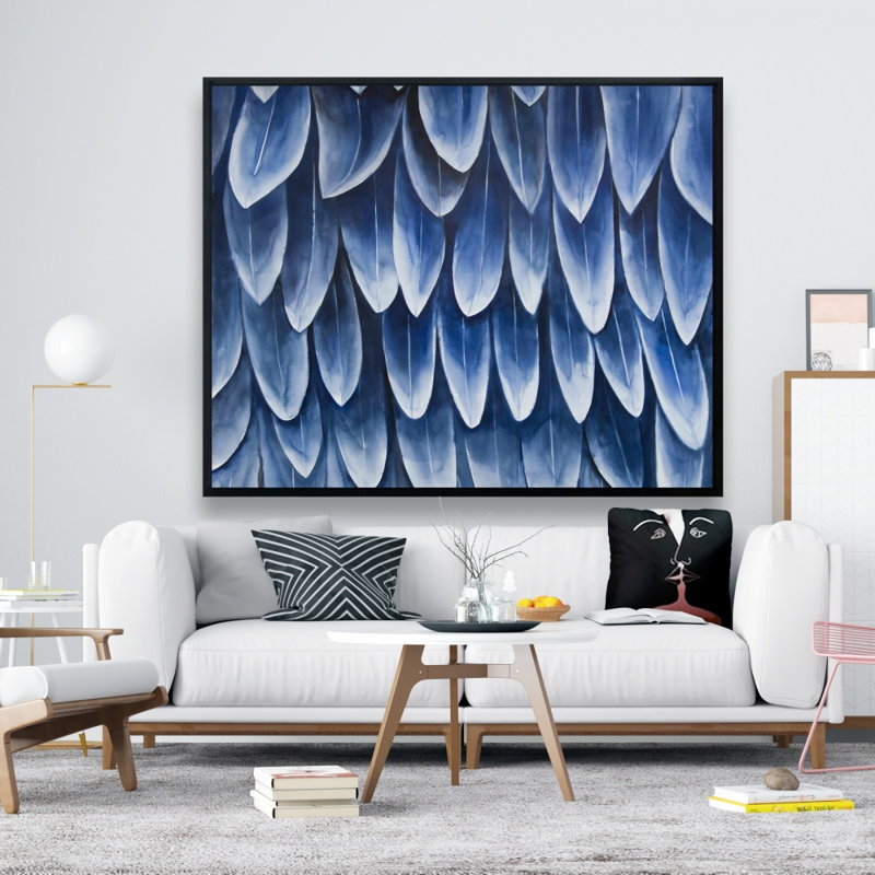 Plumage bleu, reproduction sur toile