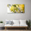 Glass Print Wall Art 100X50cm Image Printed On Glass Decorative Wall Picture Behind Toughened / Tempered Safety Real Glass For Kitchen & Living Room Theme: Leaves Floral