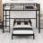 Metal Separable Bunk Beds With Raised Security Fence-1992220332